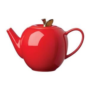 Kate Spade New York Knock On Wood Apple Teapot,red, one size